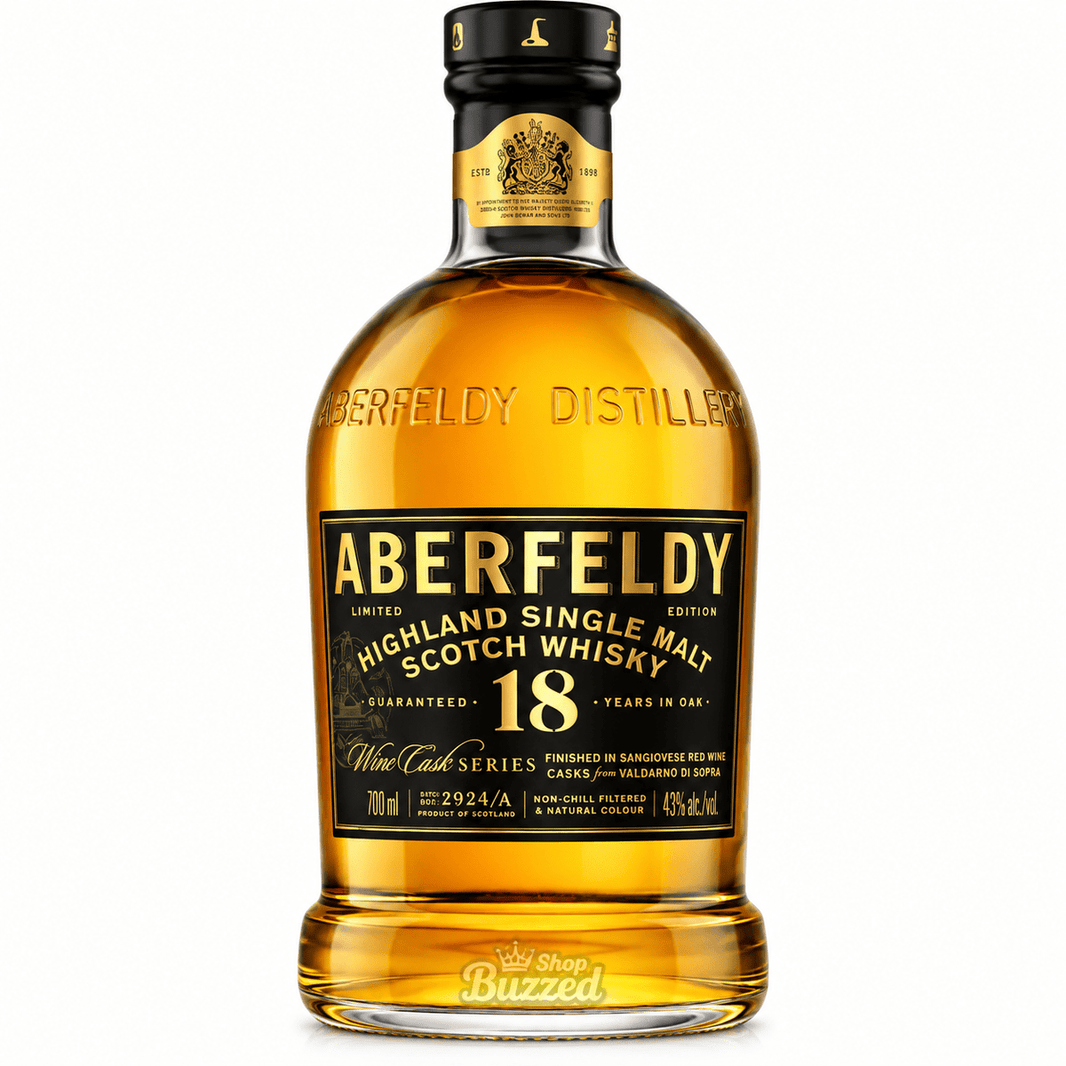 Aberfeldy Highland Single Malt Scotch Whiskey - 18 year - Wine Cask Series - Sangiovese 2026 750 ml - Shop Buzzed
