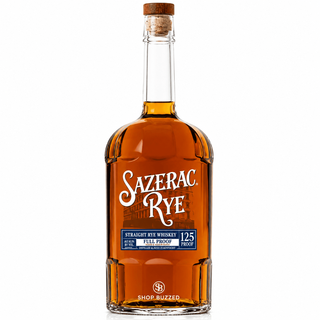 Sazerac Rye Straight Rye Whiskey Full Proof 750ml 125 proof 62.5% Alc/Vol 750 ML - Shop Buzzed