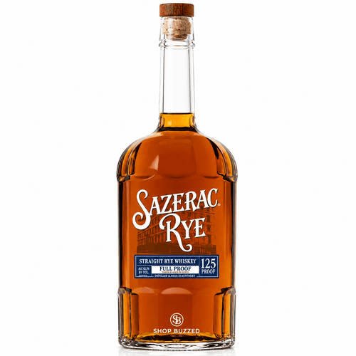Sazerac Rye Straight Rye Whiskey Full Proof 750ml 125 proof 62.5% Alc/Vol 750 ML - Shop Buzzed