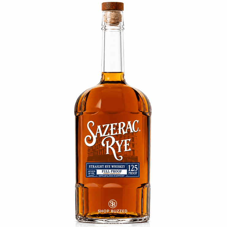 Sazerac Rye Straight Rye Whiskey Full Proof 750ml 125 proof 62.5% Alc/Vol 750 ML - Shop Buzzed