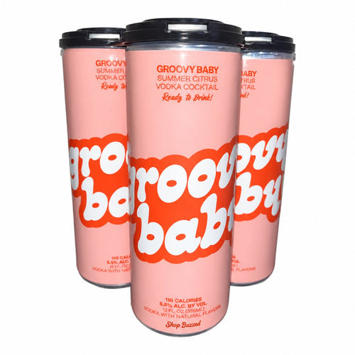 Groovy Baby Summer Citrus Vodka Cocktail 4 x 355ml - Shop Buzzed