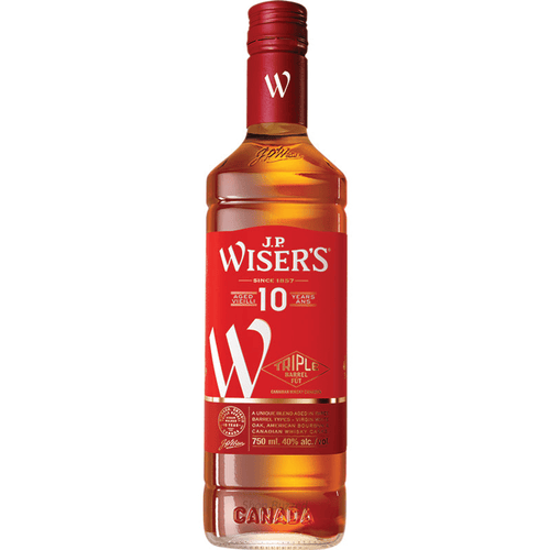 J.P. Wiser's Triple Barrel 10 Year Canadian Whisky 750ml - Shop Buzzed