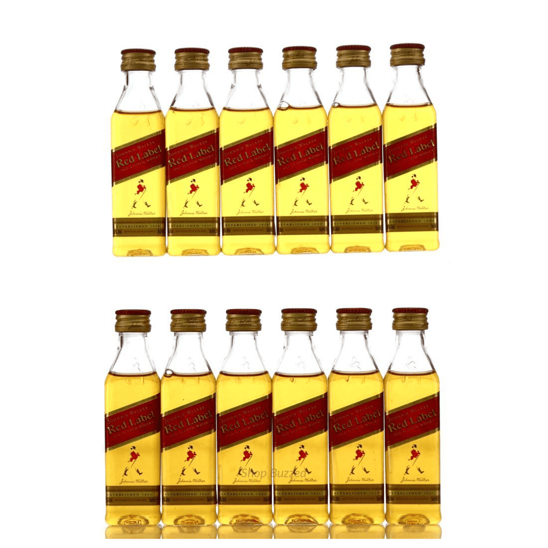 Johnnie Walker Red Label Blended Scotch Whisky 12 x 50ml - Shop Buzzed