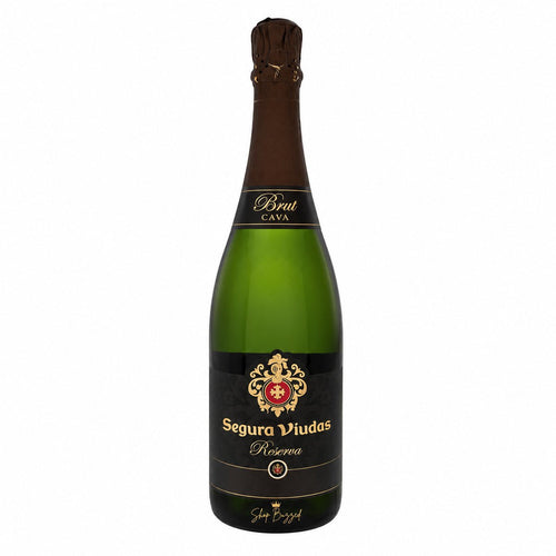 Segura Viudas Brut Reserva Cava 750ml bottle on white background