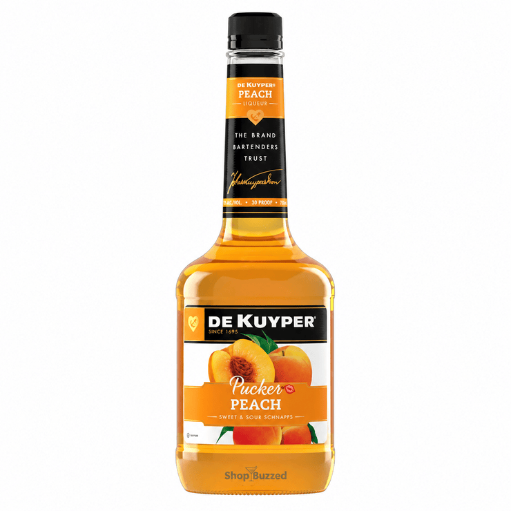 De Kuyper Pucker Peach Schnapps 750ml - Shop Buzzed