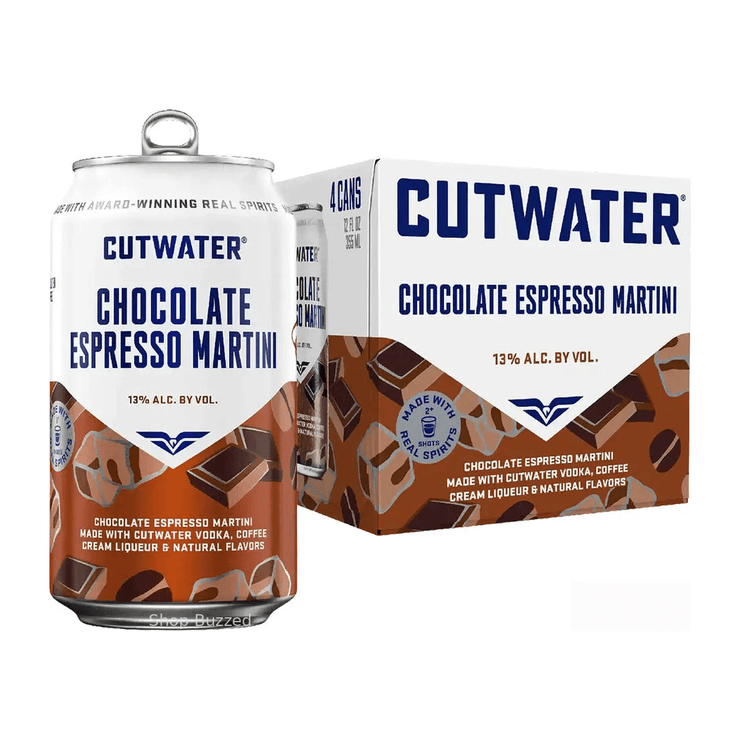 Cutwater Chocolate Espresso Martini 4-Pack 355ml Cans - Shop Buzzed