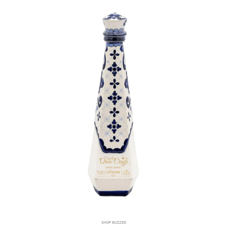 Don Cayo Añejo Tequila Blue Ceramic 750ml - Shop Buzzed