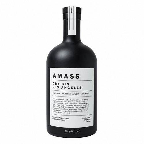 AMASS Los Angeles Dry Gin 750ml bottle on white background