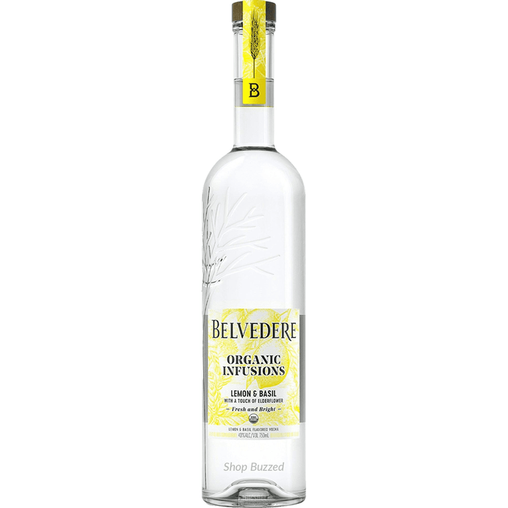 Belvedere Organic Infusions Lemon & Basil Vodka 750ml - Shop Buzzed