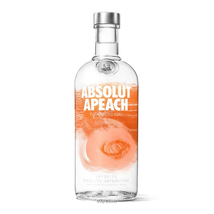 Absolut Apeach Peach Flavored Vodka 750ml - Shop Buzzed