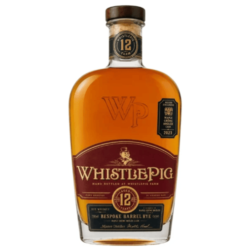 WhistlePig 12 Year Bespoke Barrel Rye Maple Crème Brûlée Cask 750ML - Shop Buzzed