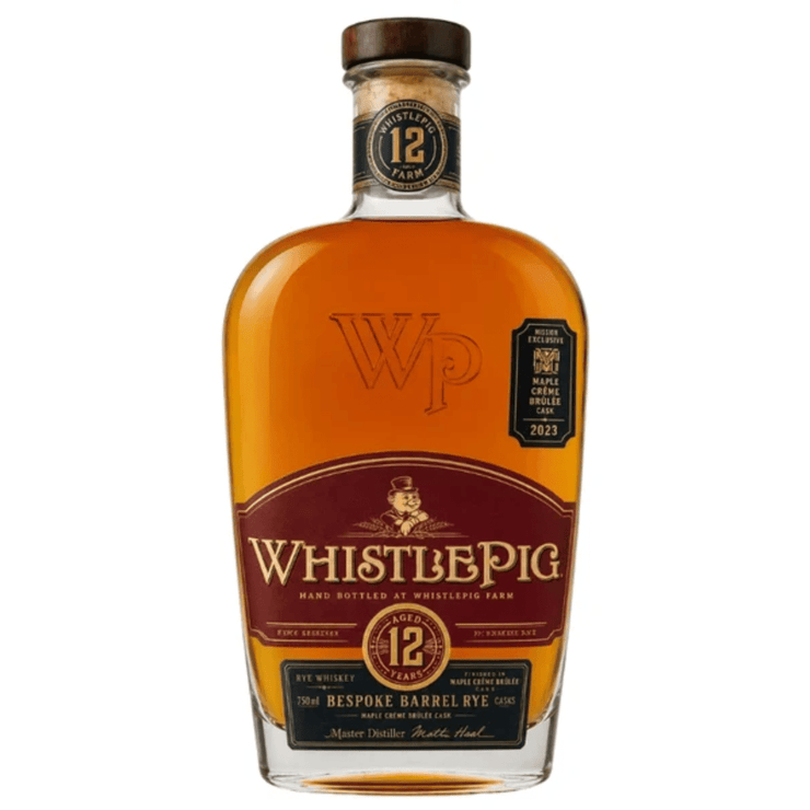 WhistlePig 12 Year Bespoke Barrel Rye Maple Crème Brûlée Cask 750ML - Shop Buzzed