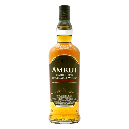 Amrut Peated Cask Strength Indian Single Malt Whisky 750ml - Shop Buzzed