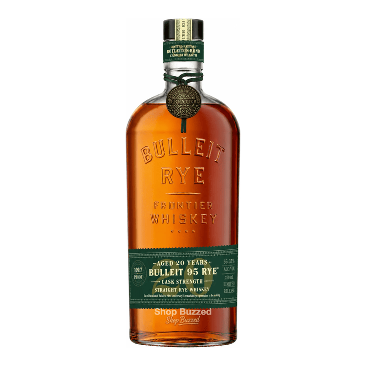Bulleit Rye Aged 20 Years Cask Strength Straight Rye Whiskey 750ml - Shop Buzzed