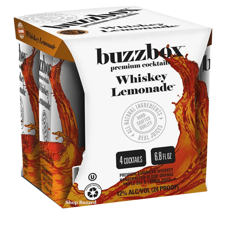 Buzzbox Whiskey Lemonade Cocktails 4-Pack 4 x 200ml - Shop Buzzed