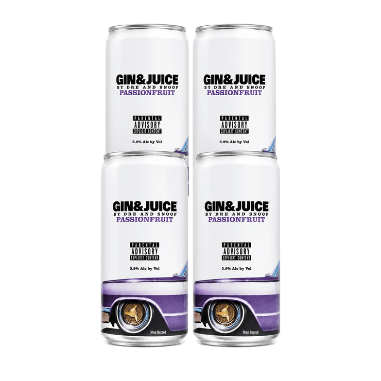Gin & Juice by Dre and Snoop Passionfruit Cocktail 4 x 355ml - Shop Buzzed