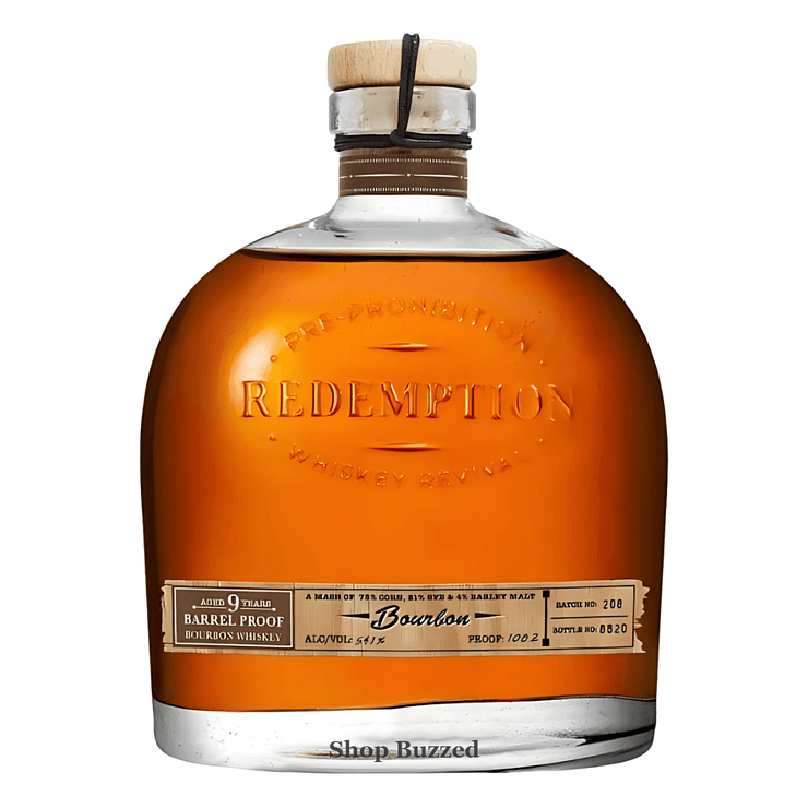 Redemption 9 Year Old Barrel Proof Bourbon Whiskey 750ml - Shop Buzzed