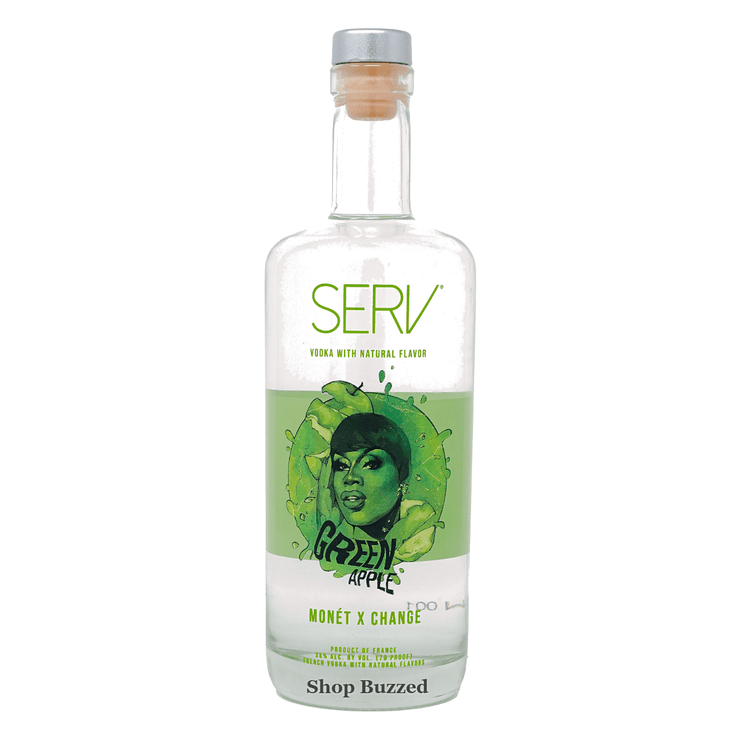 SERV Vodka With Natural Flavor Green Apple Monet X Change 750ml - Shop Buzzed