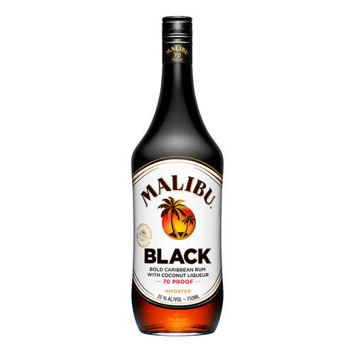 Malibu Black Coconut Rum Liqueur 750ml — Shop Buzzed