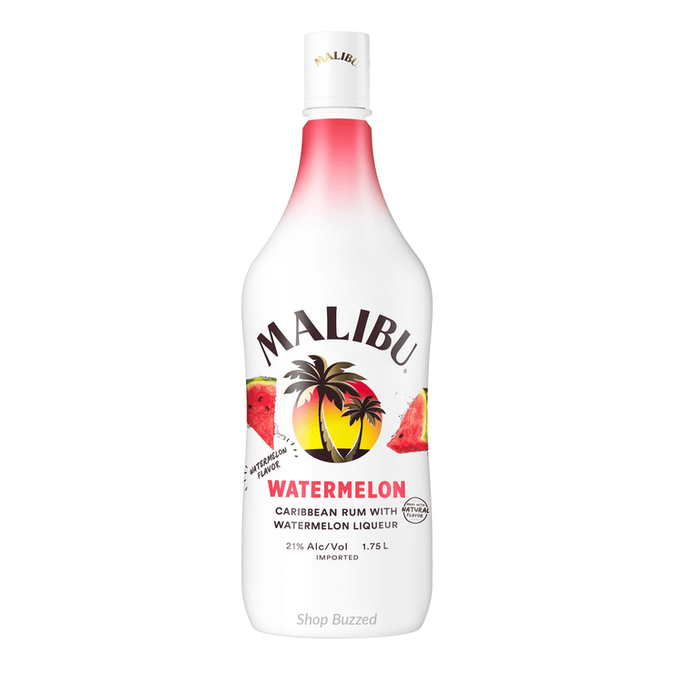 Malibu Watermelon Flavored Caribbean Rum 1.75L - Shop Buzzed