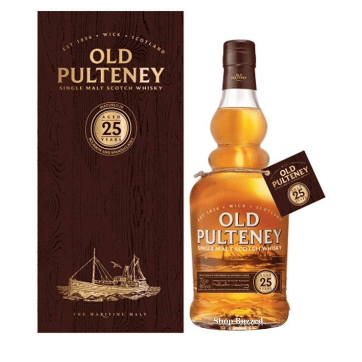Old Pulteney 25 Year Single Malt Scotch Whisky 750ml - Shop Buzzed