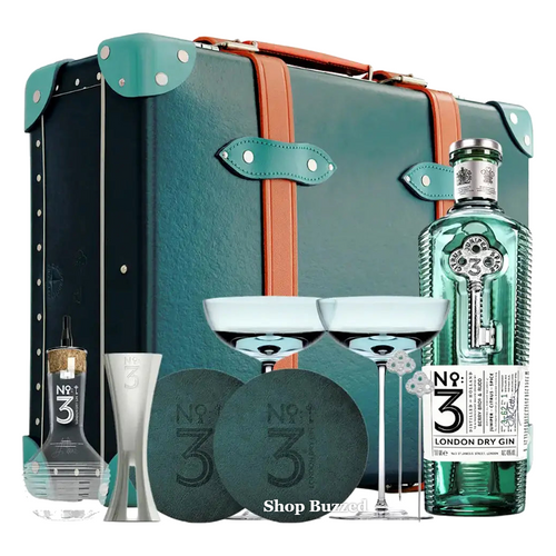 No 3 London Dry Gin Globe Trotter Unrivalled Martini Case 750ml