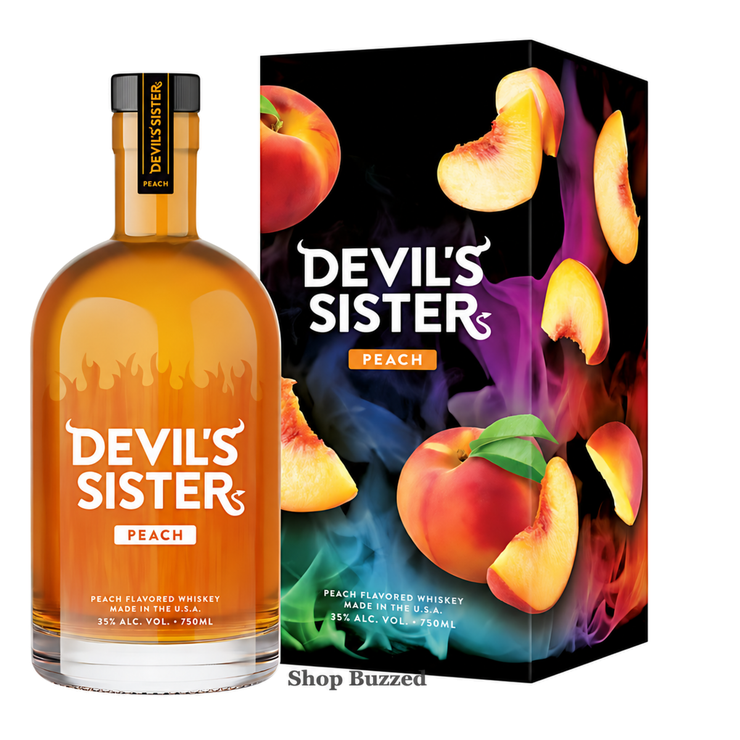 Devil's Sister Peach Whiskey 750ml - Shop Buzzed