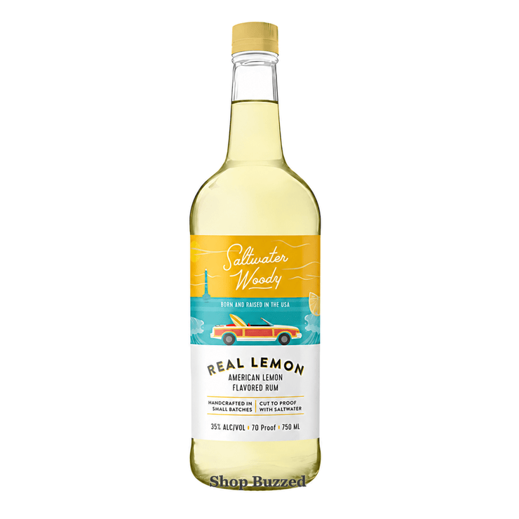 Saltwater Woody Real Lemon 750ml - Shop Buzzed
