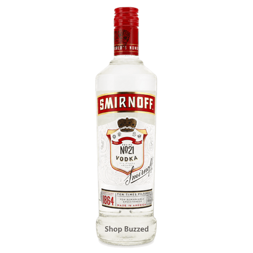 Smirnoff No. 21 Vodka Glass Bottle 750 ml - Shop Buzzed