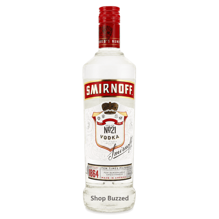 Smirnoff No. 21 Vodka Glass Bottle 750 ml - Shop Buzzed