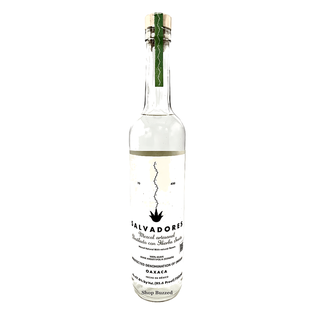 Salvadores Mezcal Artesanal Destilado Con Hierba Santa 750ml - Shop Buzzed