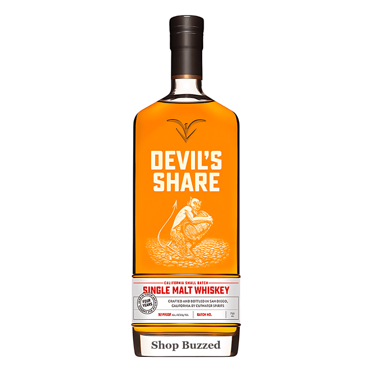 Cutwater Devil's Share Small Batch Single Malt Whiskey 750ml - Shop Buzzed