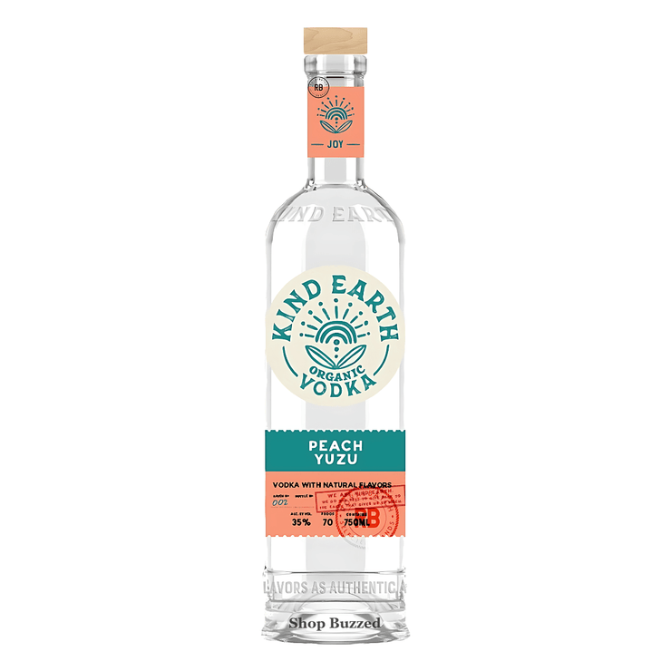 Kind Earth Organic Peach Yuzu Vodka 750ml - Shop Buzzed