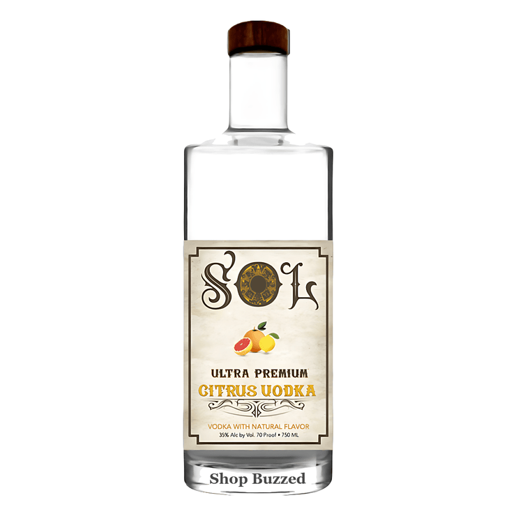 Sol Citrus Vodka 750ml - Shop Buzzed