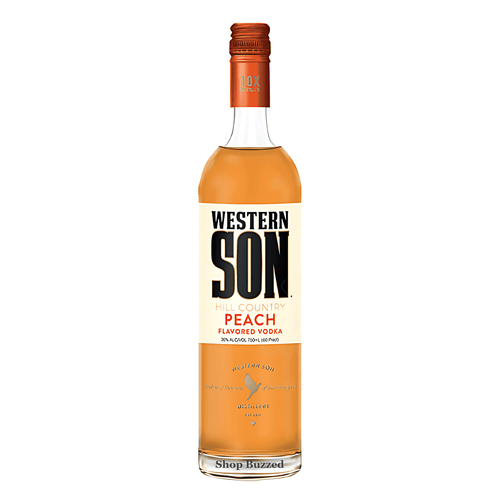Western Son Peach Vodka 750ml - Shop Buzzed