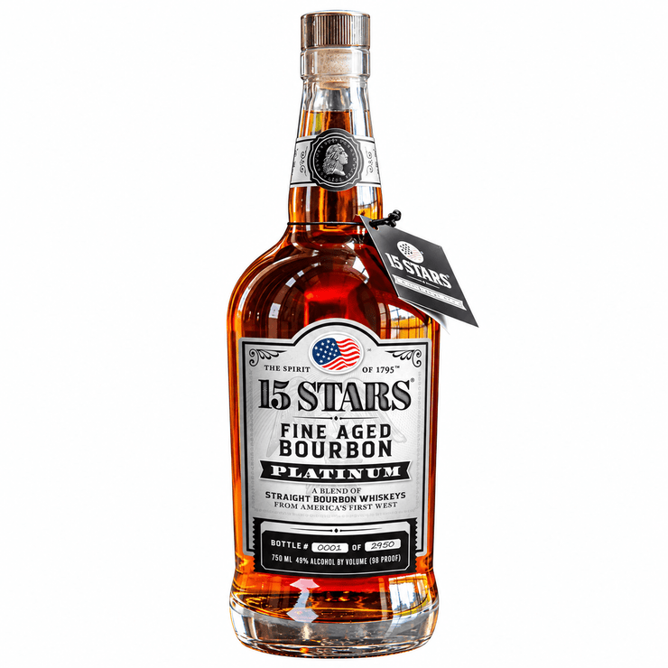 15 Stars Platinum Straight Bourbon Whiskey 750ml - Shop Buzzed