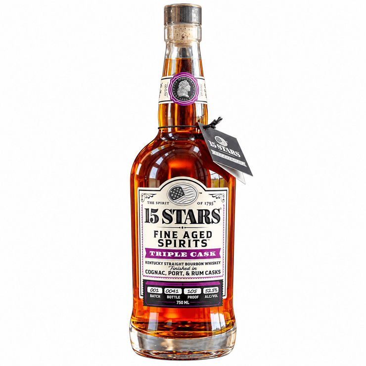 15 Stars Triple Cask Bourbon Whiskey 750ml - Shop Buzzed