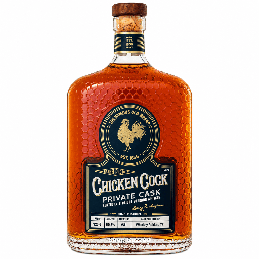 Chicken Cock Raiders Top Flight Private Cask Barrel Proof Kentucky Straight Barrel No A81 750 ML - Shop Buzzed