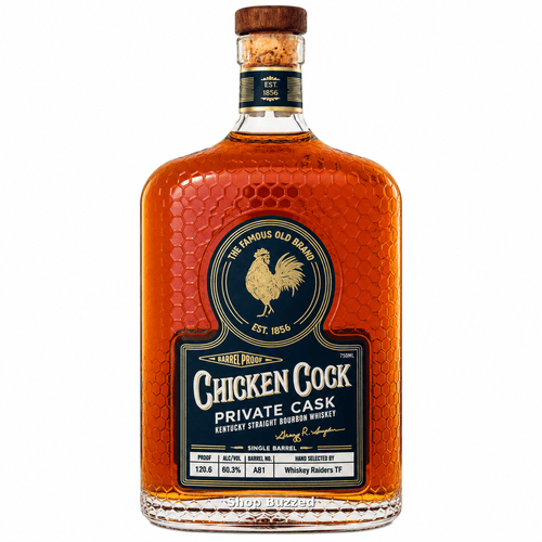 Chicken Cock Raiders Top Flight Private Cask Barrel Proof Kentucky Straight Barrel No A81 750 ML - Shop Buzzed