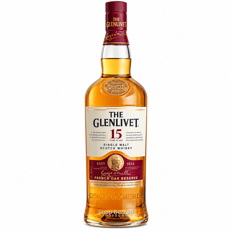 The Glenlivet 15 Years Single Malt Scotch 750 ml - Shop Buzzed