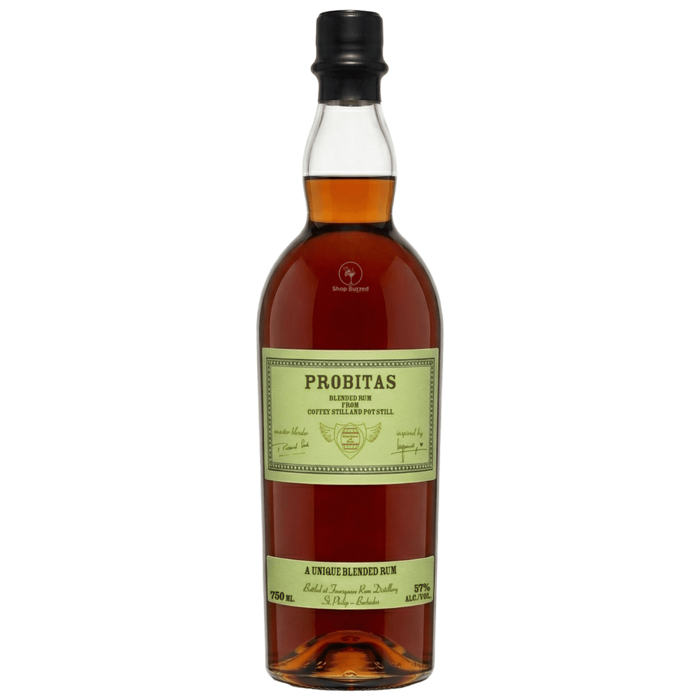 Foursquare Blended Dark Rum Probitas Green 750ml - Shop Buzzed