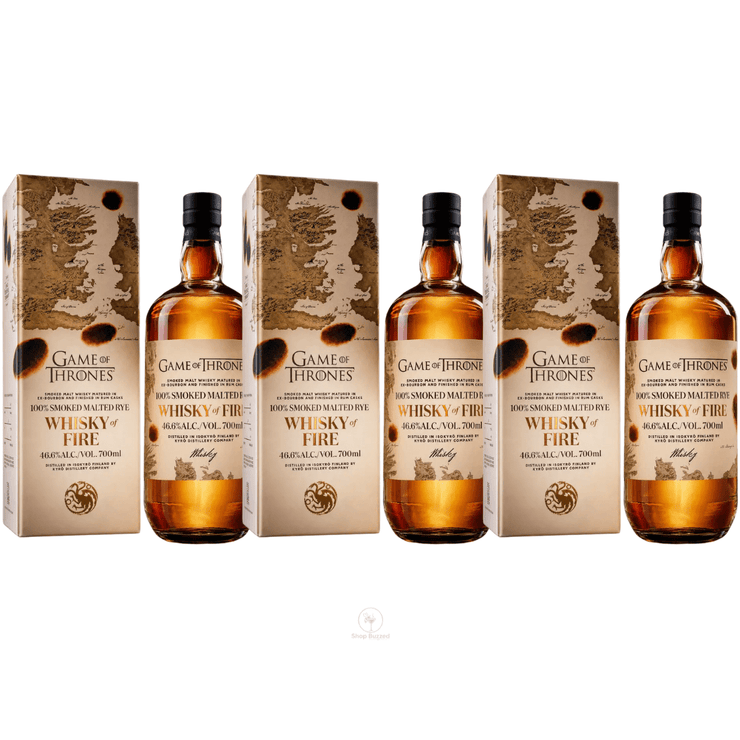 Kyrö x Game of Thrones Whisky of Fire 700mL — 3 Pack - Shop Buzzed