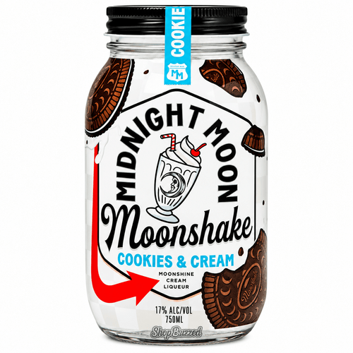 Midnight Moonshine Moonshake Cookies and Cream 750 ml - Shop Buzzed