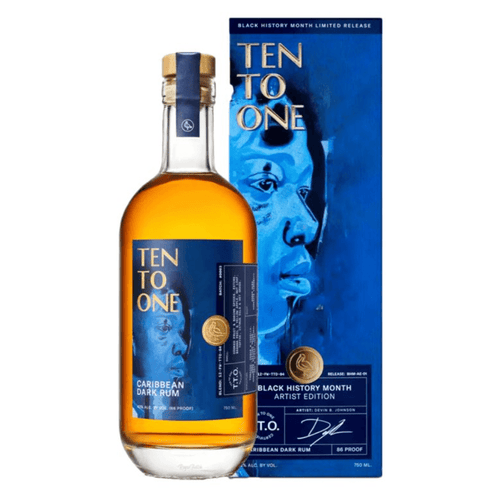 Ten To One Black History Month Artist Devin B Johnson Edition Caribbean Dark Rum 750 ml - Shop Buzzed