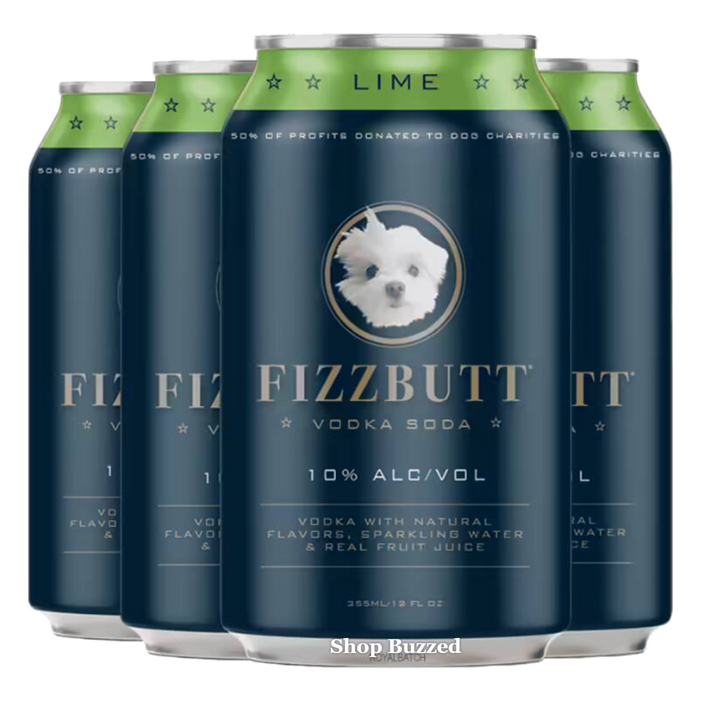 [Sell Online][FizzButt] Lime Vodka Soda 4 Pack 355ml