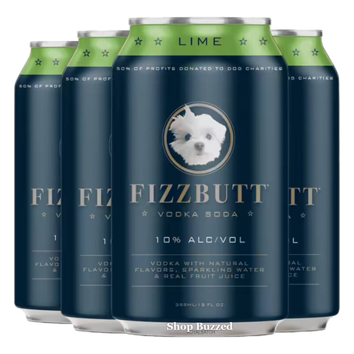 [Sell Online][FizzButt] Lime Vodka Soda 4 Pack 355ml