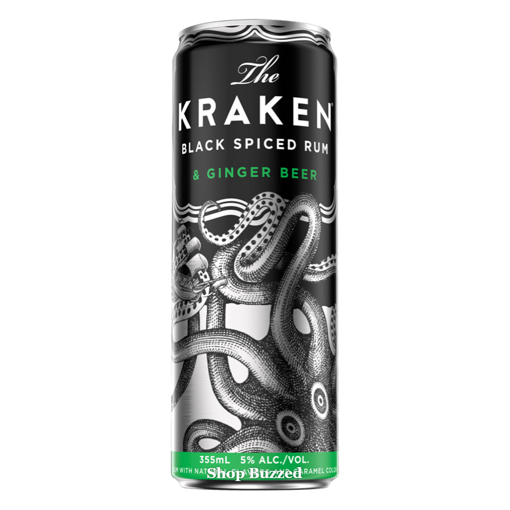 [Sell Online][The Kraken] Black Spiced Rum & Ginger Beer 4 Pack 355ml