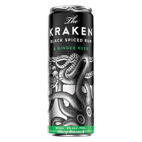 [Sell Online][The Kraken] Black Spiced Rum & Ginger Beer 4 Pack 355ml