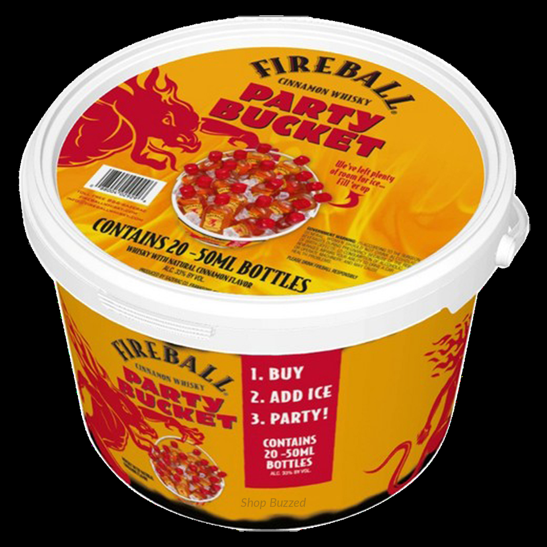 Fireball Cinnamon Whisky Party Bucket 20 x 50ml - Shop Buzzed
