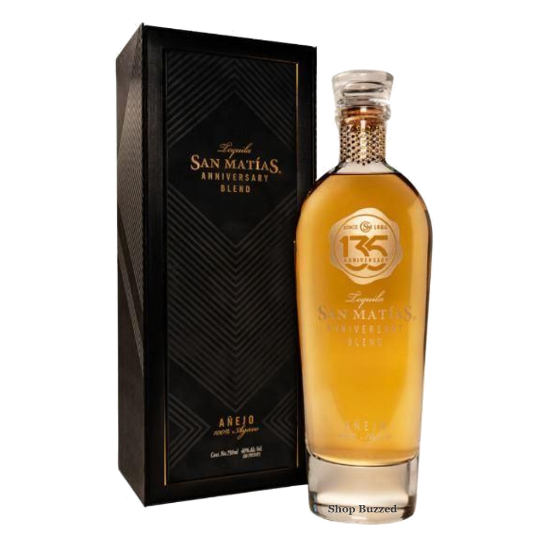 San Matias Anniversary Blend Anejo 135 year 750ml - Shop Buzzed